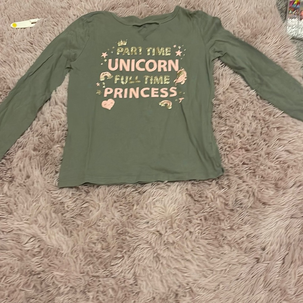 Green unicorn shirt